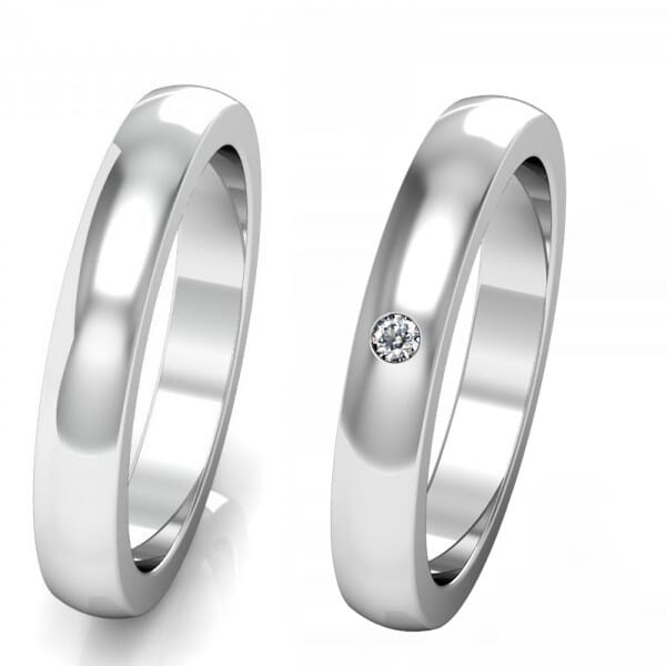 Silberringe mit Diamant