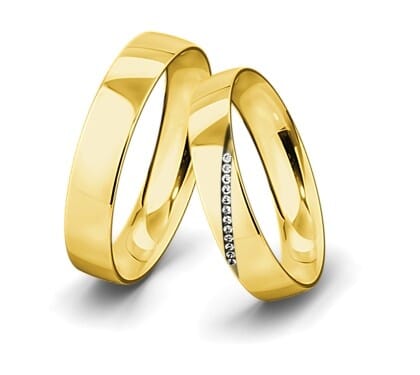 Eheringe-Gelbgold-mit-12-Diamanten-schra-g-poliert