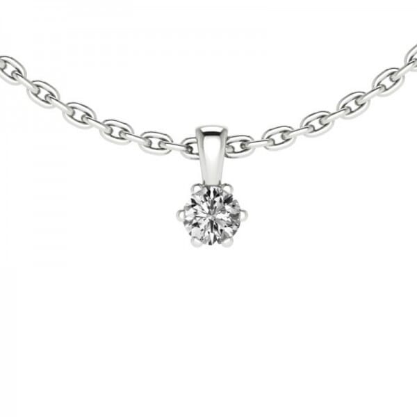 Diamant Anhänger 0,05 ct. 6er-Krappe mit Kette