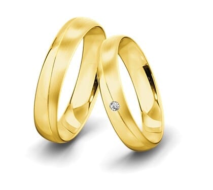 Trauringe-Gelbgold-5mm-C-mit-diamant-0025ct-poliert-l-ngsmattiert